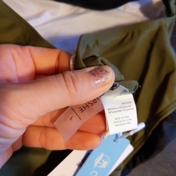 NWT CUPSHE Army Green One Piece Swimsuit Large - Picture 7 of 13